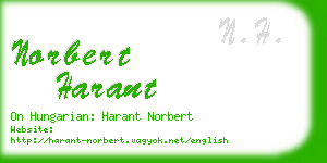 norbert harant business card